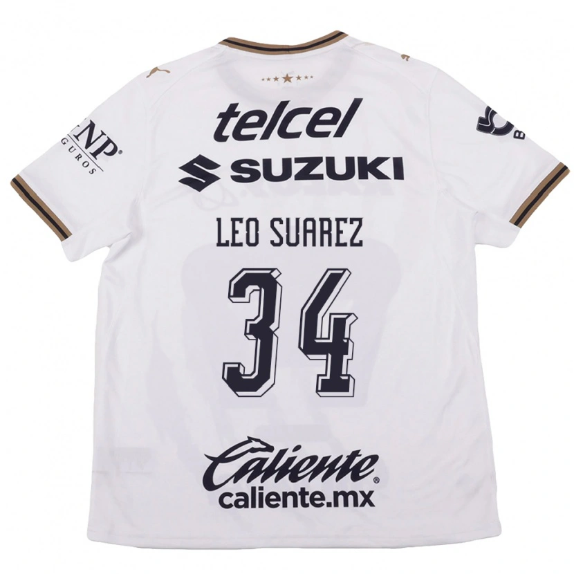 Danxen Dětské Leo Suárez #34 Bílá Černá Hnědá Daleko Hráčské Dresy 2026/27 Dres