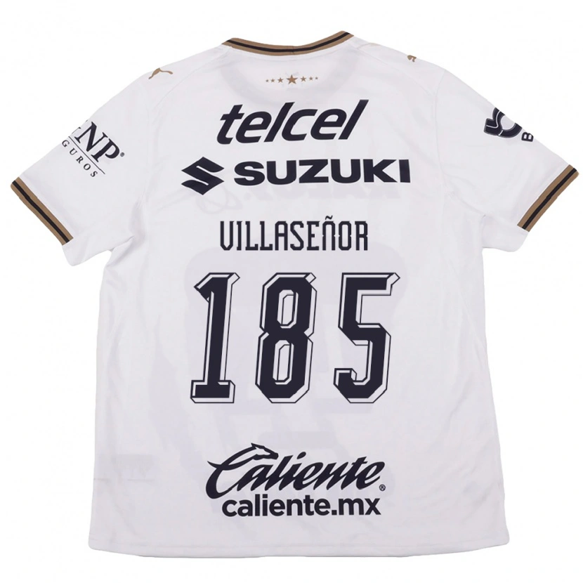 Danxen Dětské Emiliano Villaseñor #185 Bílá Černá Hnědá Daleko Hráčské Dresy 2026/27 Dres