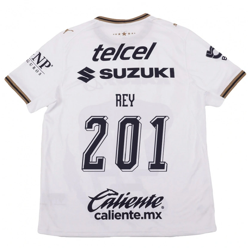 Danxen Dětské Santiago Rey #201 Bílá Černá Hnědá Daleko Hráčské Dresy 2026/27 Dres