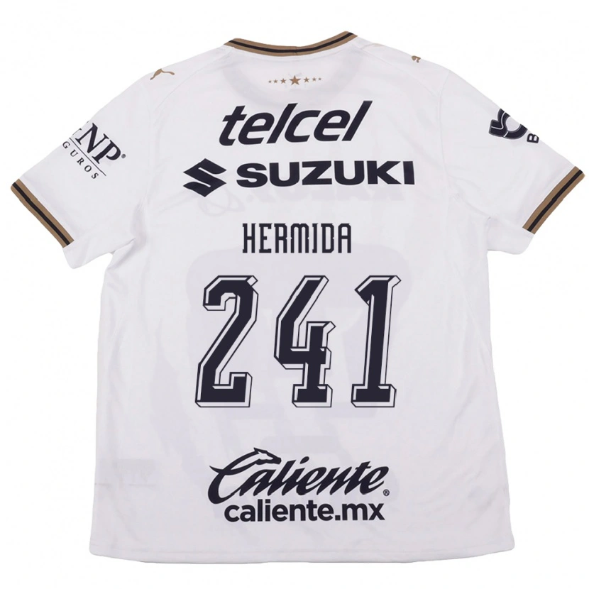 Danxen Dětské Emiliano Hermida #241 Bílá Černá Hnědá Daleko Hráčské Dresy 2026/27 Dres