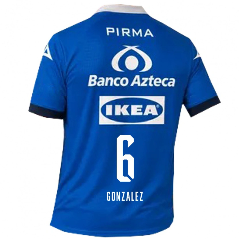 Danxen Dětské Pablo González #6 Modrá Bílá Daleko Hráčské Dresy 2026/27 Dres
