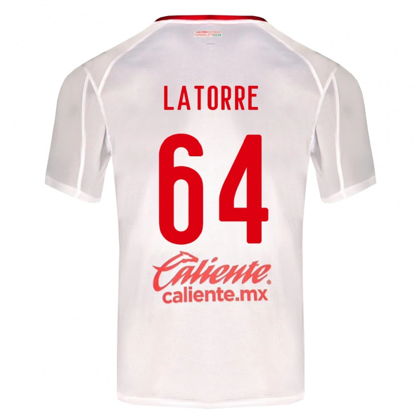 Danxen Dětské Diego Latorre #64 Bílá Zelená Červená Daleko Hráčské Dresy 2026/27 Dres