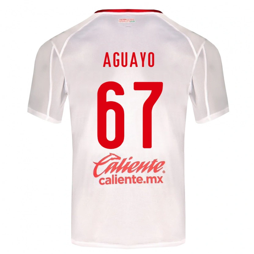 Danxen Dětské Sergio Aguayo #67 Bílá Zelená Červená Daleko Hráčské Dresy 2026/27 Dres