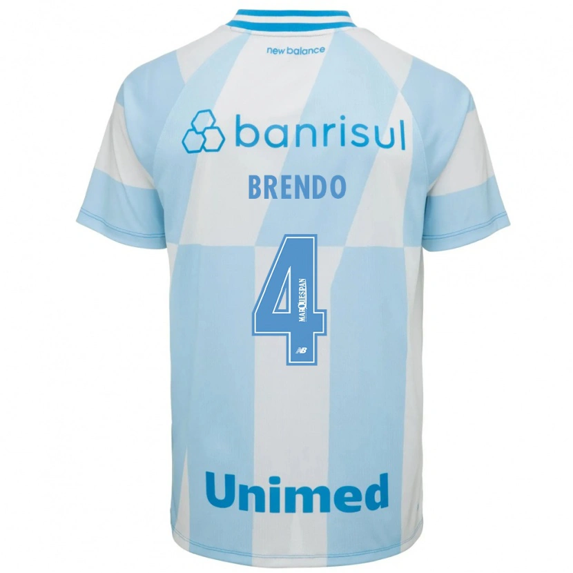 Danxen Dětské David Brendo #4 Světle Modrá Bílá Daleko Hráčské Dresy 2026/27 Dres