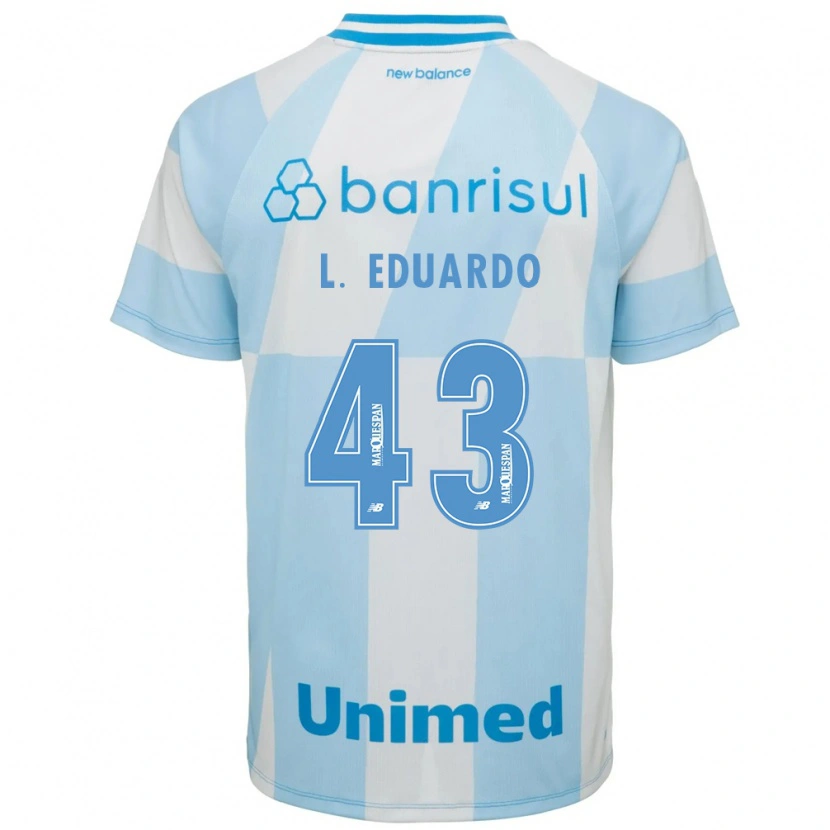 Danxen Dětské Luis Eduardo #43 Světle Modrá Bílá Daleko Hráčské Dresy 2026/27 Dres