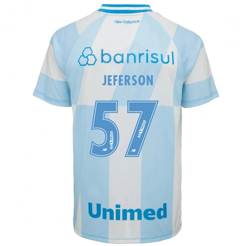 Danxen Dětské Jeferson Borges Dos Santos #57 Světle Modrá Bílá Daleko Hráčské Dresy 2026/27 Dres