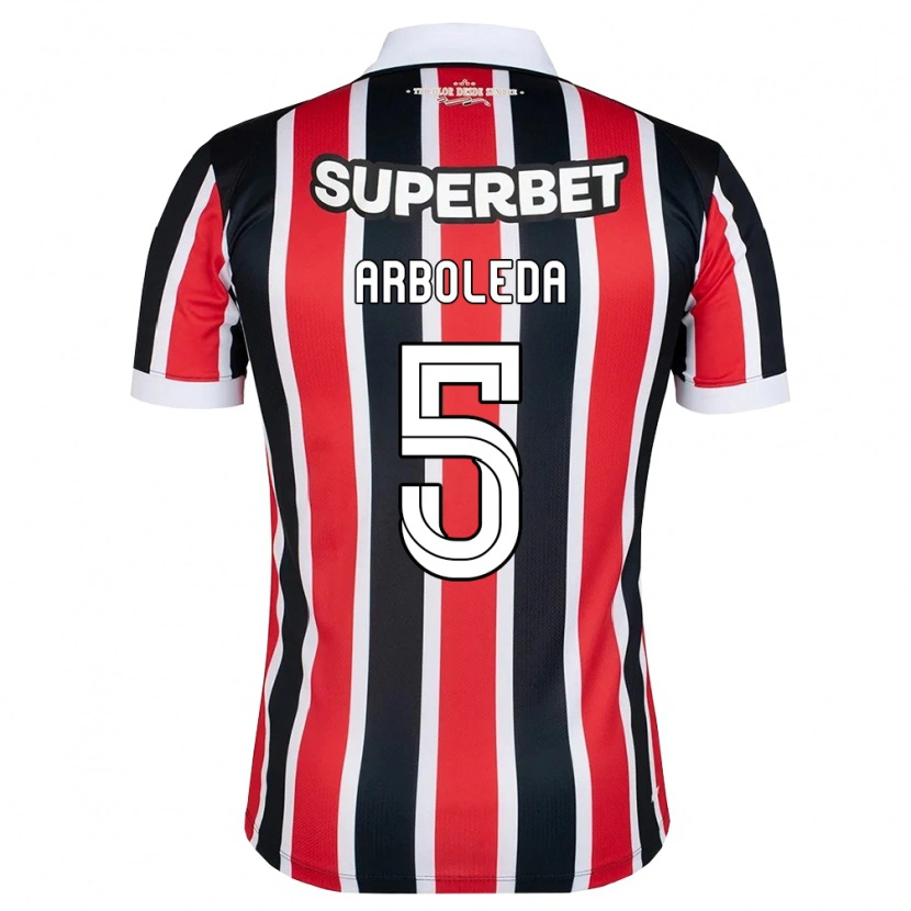 Danxen Dětské Robert Arboleda #5 Červená Bílá Černá Daleko Hráčské Dresy 2026/27 Dres