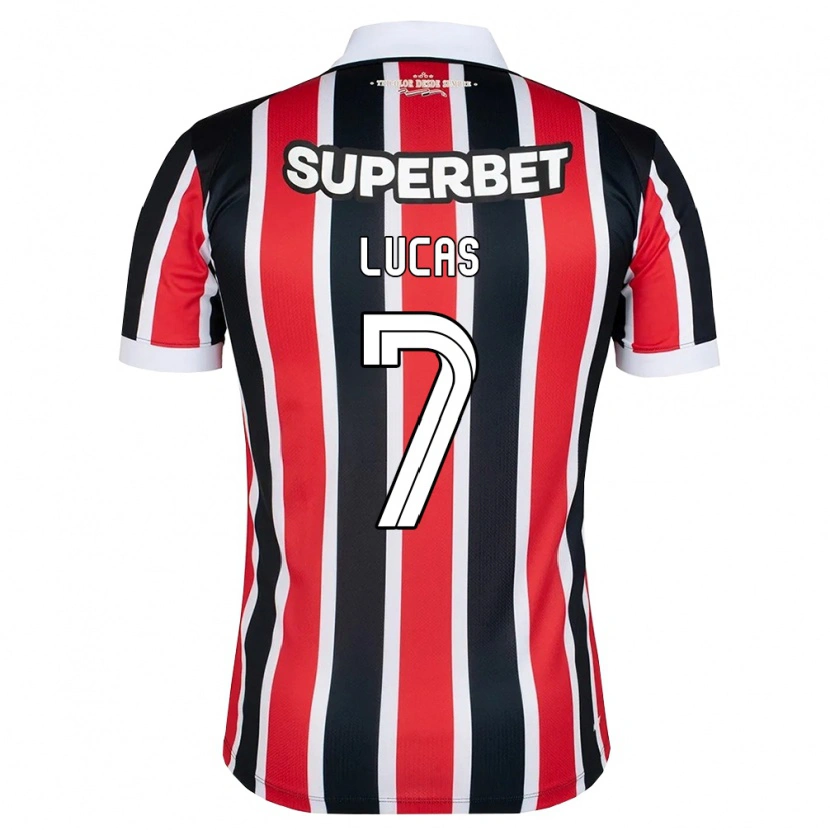 Danxen Dětské Lucas Moura #7 Červená Bílá Černá Daleko Hráčské Dresy 2026/27 Dres