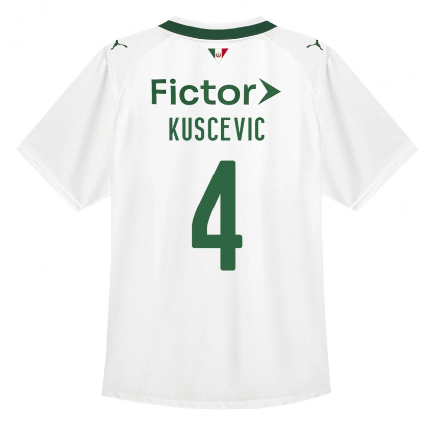 Danxen Dětské Benjamin Kuscevic #4 Zelená Bílá Daleko Hráčské Dresy 2026/27 Dres