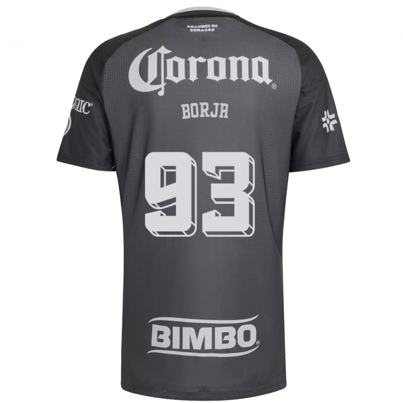Danxen Dětské Miguel Borja #93 Šedá Bílá Černá Daleko Hráčské Dresy 2026/27 Dres