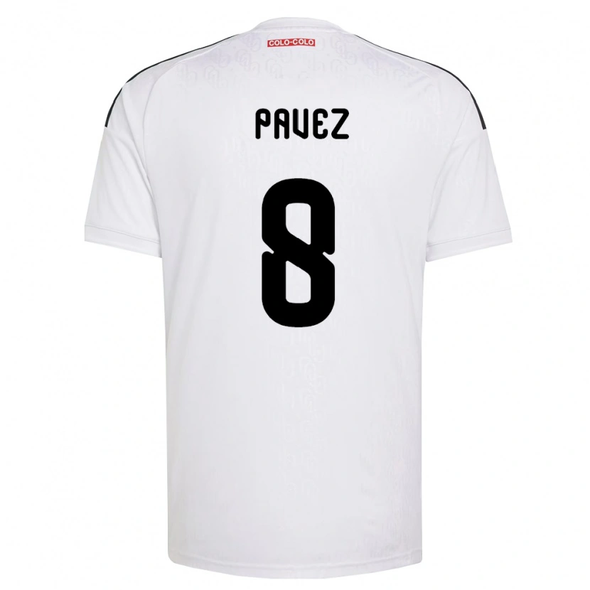 Danxen Pánské Esteban Pavez #8 Bílá Černá Domů Hráčské Dresy 2026/27 Dres
