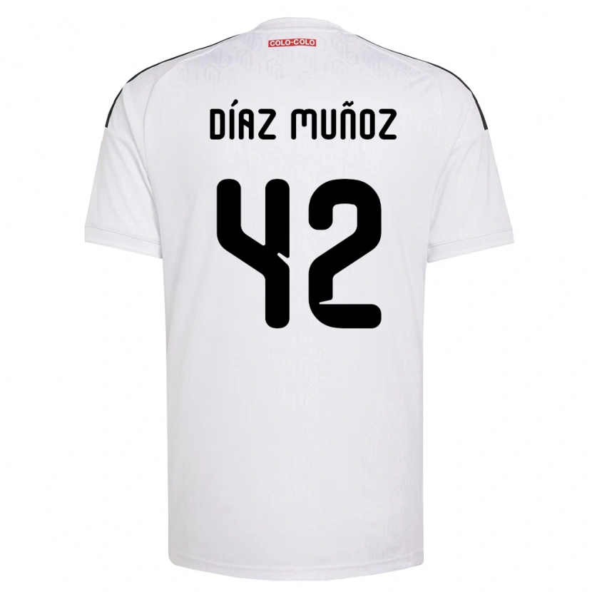 Danxen Pánské Cristian Díaz Muñoz #42 Bílá Černá Domů Hráčské Dresy 2026/27 Dres