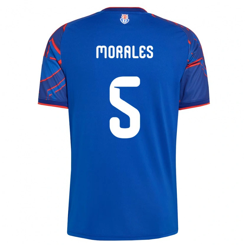 Danxen Pánské Mariana Morales #5 Královsky Modrá Červená Domů Hráčské Dresy 2026/27 Dres