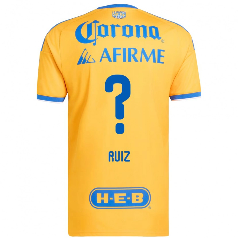 Danxen Pánské Luis Ruiz #0 Žlutá Modrá Domů Hráčské Dresy 2026/27 Dres