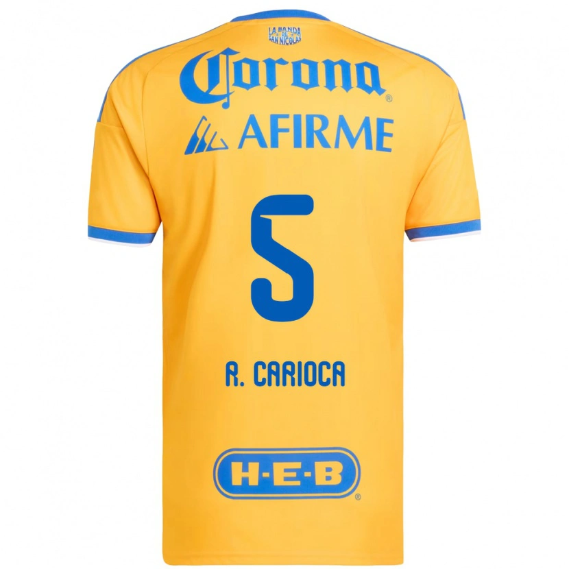 Danxen Pánské Rafael Carioca #5 Žlutá Modrá Domů Hráčské Dresy 2026/27 Dres