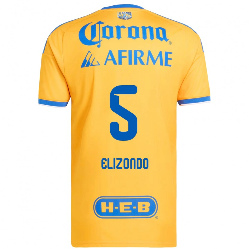 Danxen Pánské Fernanda Elizondo #5 Žlutá Modrá Domů Hráčské Dresy 2026/27 Dres