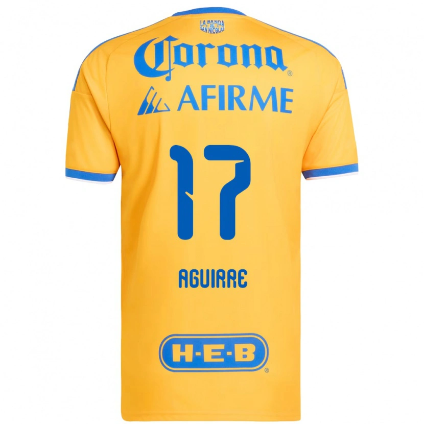 Danxen Pánské Rodrigo Aguirre #17 Žlutá Modrá Domů Hráčské Dresy 2026/27 Dres
