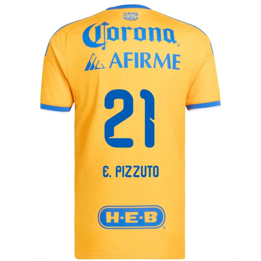 Danxen Pánské Eugenio Pizzuto #21 Žlutá Modrá Domů Hráčské Dresy 2026/27 Dres