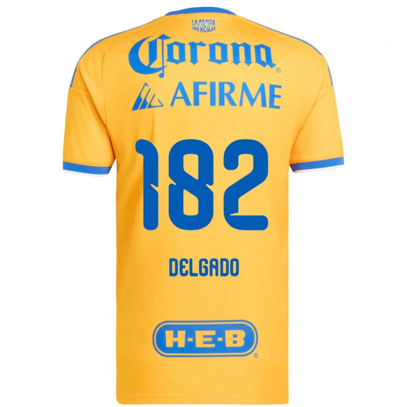 Danxen Pánské Arturo Delgado #182 Žlutá Modrá Domů Hráčské Dresy 2026/27 Dres