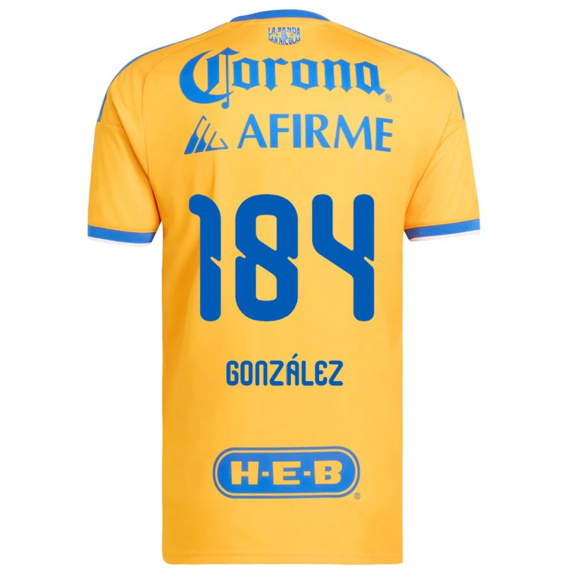 Danxen Pánské Erick González #184 Žlutá Modrá Domů Hráčské Dresy 2026/27 Dres
