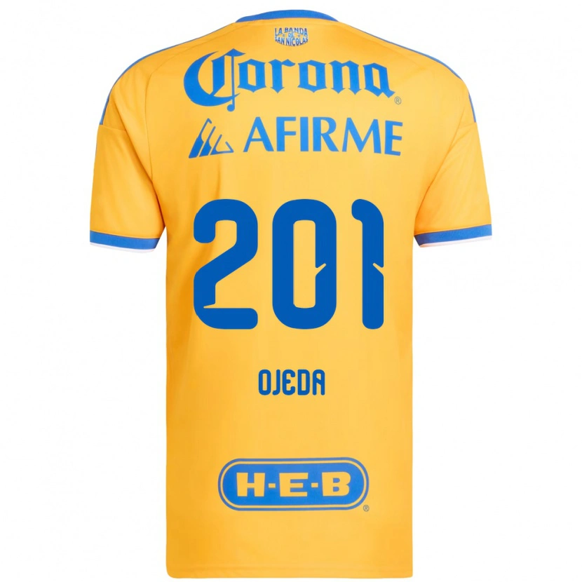 Danxen Pánské Diego Ojeda #201 Žlutá Modrá Domů Hráčské Dresy 2026/27 Dres