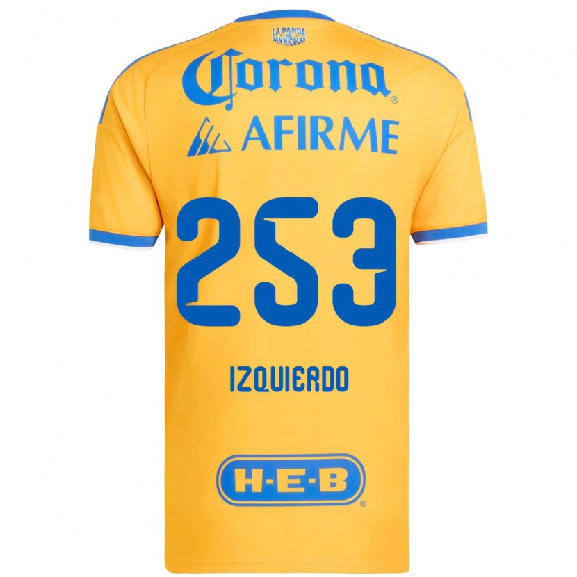 Danxen Pánské Diego Izquierdo #253 Žlutá Modrá Domů Hráčské Dresy 2026/27 Dres
