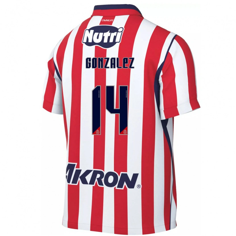 Danxen Pánské Ivonne González #14 Červená Bílá Domů Hráčské Dresy 2026/27 Dres