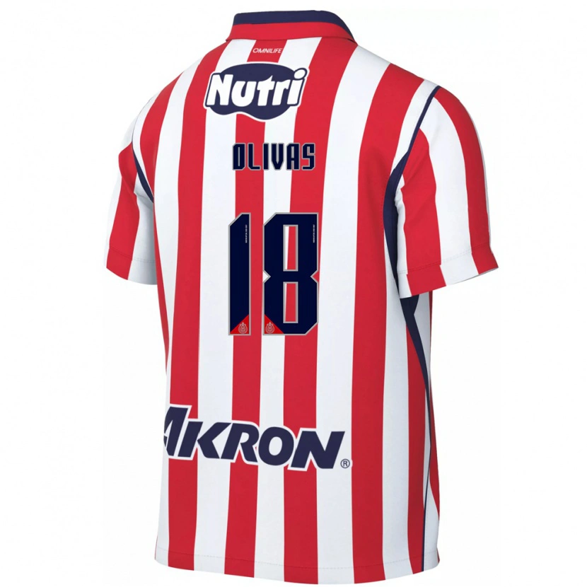 Danxen Pánské Luis Olivas #18 Červená Bílá Domů Hráčské Dresy 2026/27 Dres