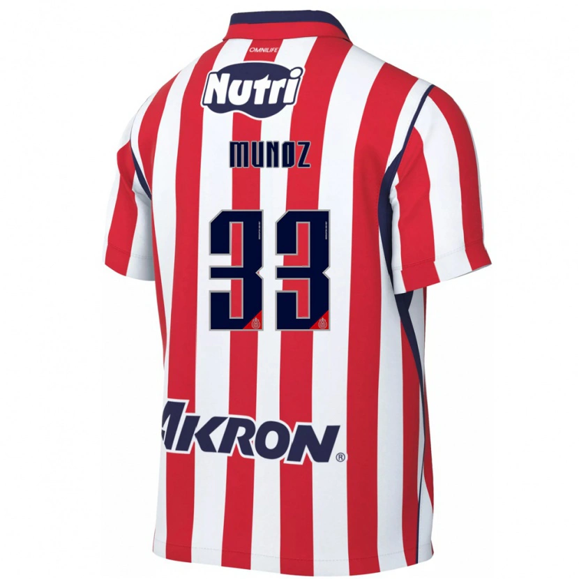 Danxen Pánské Zahid Muñoz #33 Červená Bílá Domů Hráčské Dresy 2026/27 Dres