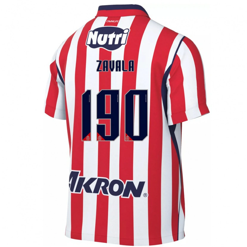 Danxen Pánské Juan Zavala #190 Červená Bílá Domů Hráčské Dresy 2026/27 Dres