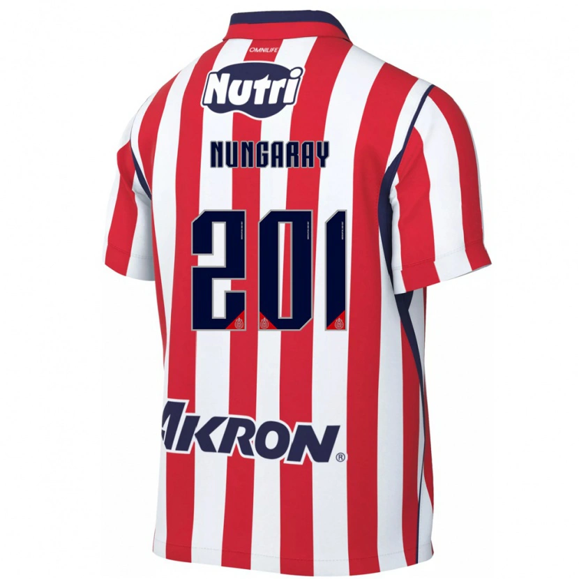 Danxen Pánské David Nungaray #201 Červená Bílá Domů Hráčské Dresy 2026/27 Dres