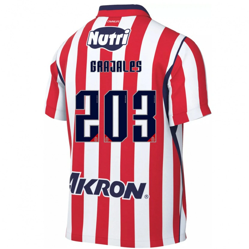 Danxen Pánské Jhonnatan Grajales #203 Červená Bílá Domů Hráčské Dresy 2026/27 Dres