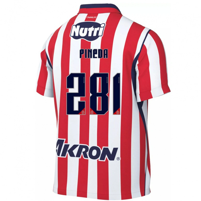 Danxen Pánské Xoel Pineda #281 Červená Bílá Domů Hráčské Dresy 2026/27 Dres
