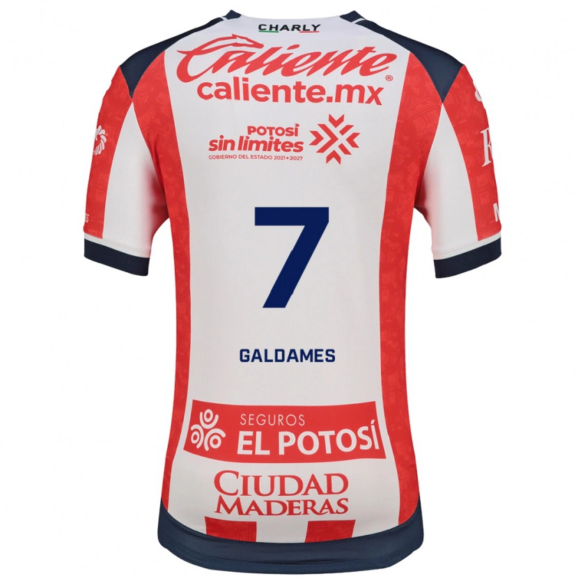 Danxen Pánské Benjamín Galdames #7 Červená Bílá Černá Domů Hráčské Dresy 2026/27 Dres