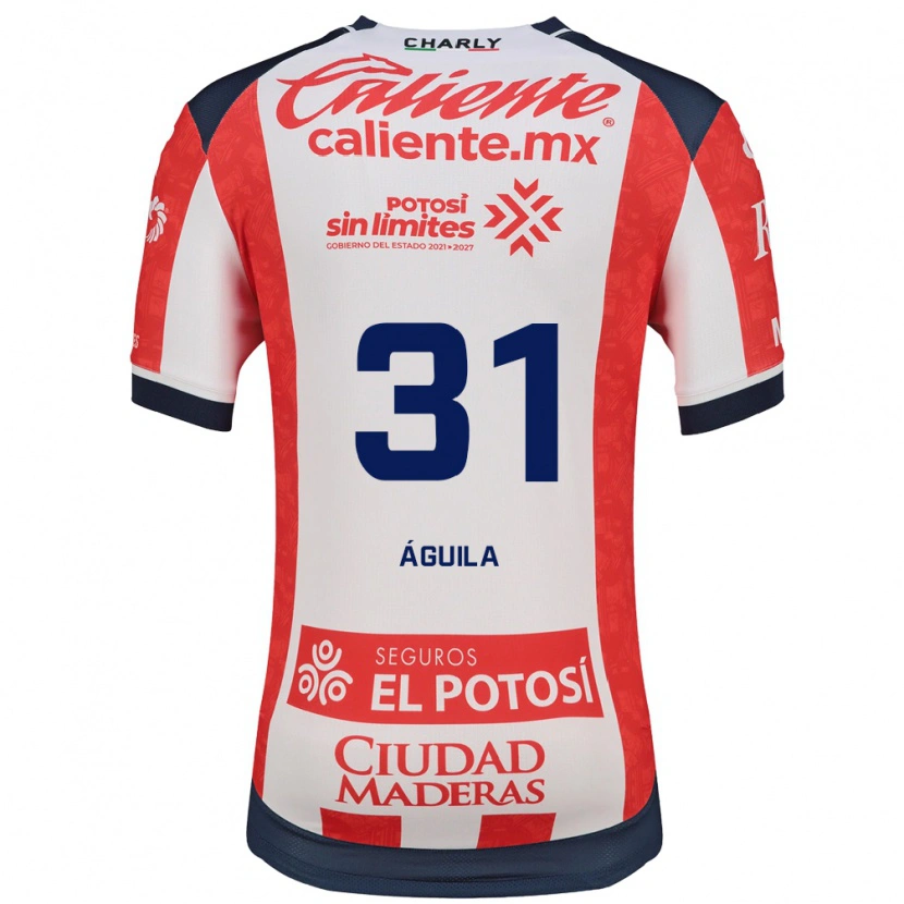 Danxen Pánské Eduardo Águila #31 Červená Bílá Černá Domů Hráčské Dresy 2026/27 Dres