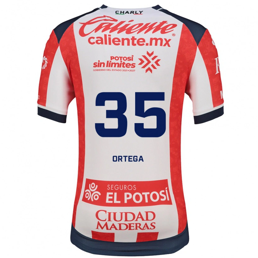 Danxen Pánské Kevin Ortega #35 Červená Bílá Černá Domů Hráčské Dresy 2026/27 Dres