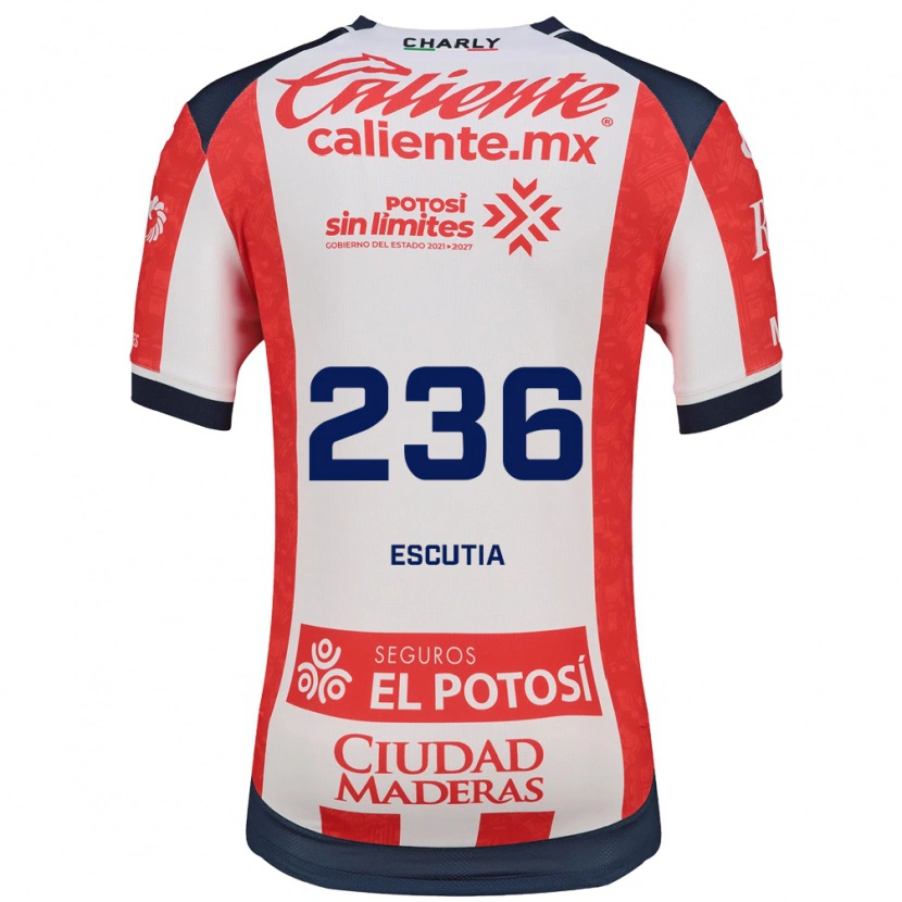 Danxen Pánské Ángel Escutia #236 Červená Bílá Černá Domů Hráčské Dresy 2026/27 Dres