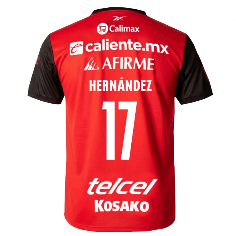 Danxen Pánské Rubén Hernández #17 Černá Červená Domů Hráčské Dresy 2026/27 Dres