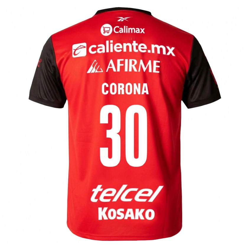 Danxen Pánské Jesús Corona #30 Černá Červená Domů Hráčské Dresy 2026/27 Dres