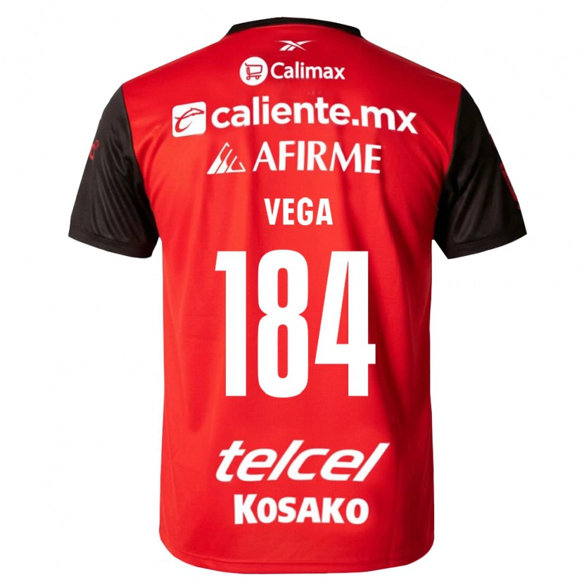 Danxen Pánské Daniel Vega #184 Černá Červená Domů Hráčské Dresy 2026/27 Dres
