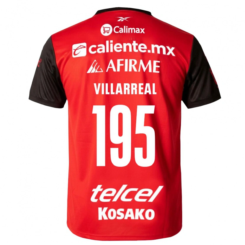 Danxen Pánské Óscar Villarreal #195 Černá Červená Domů Hráčské Dresy 2026/27 Dres