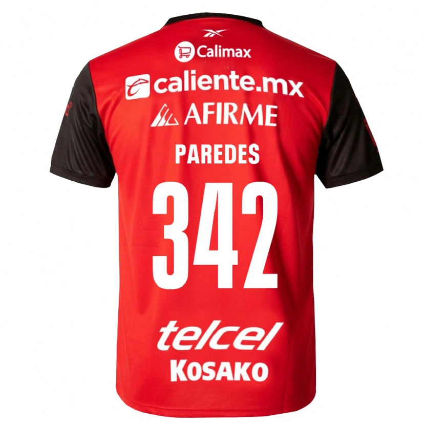 Danxen Pánské Santiago Paredes #342 Černá Červená Domů Hráčské Dresy 2026/27 Dres