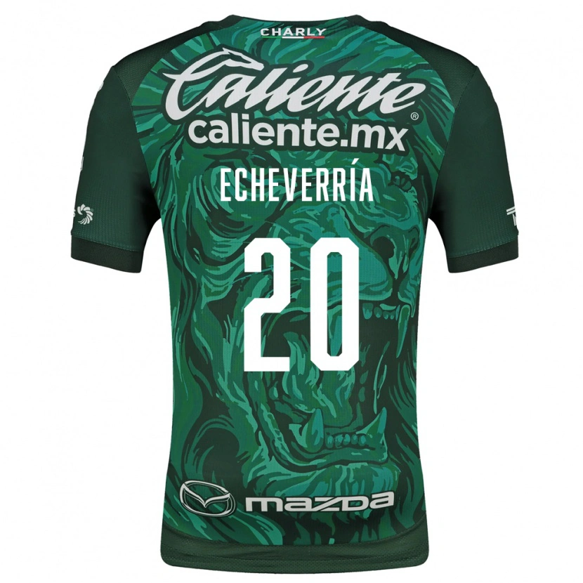 Danxen Pánské Rodrigo Echeverría #20 Zelená Černá Domů Hráčské Dresy 2026/27 Dres