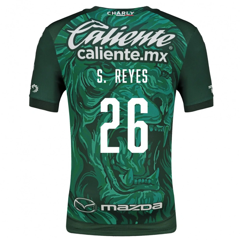Danxen Pánské Salvador Reyes #26 Zelená Černá Domů Hráčské Dresy 2026/27 Dres