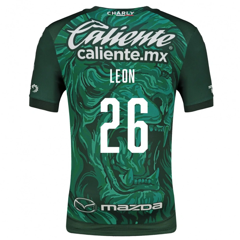 Danxen Pánské Armando León #26 Zelená Černá Domů Hráčské Dresy 2026/27 Dres