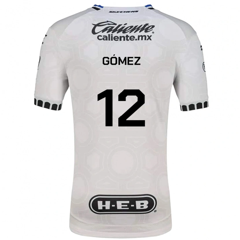 Danxen Pánské Jaime Gómez #12 Bílá Černá Modrá Domů Hráčské Dresy 2026/27 Dres