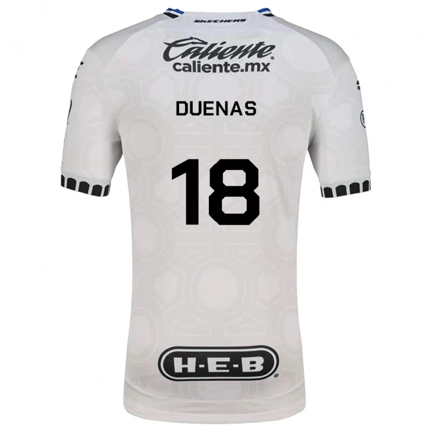 Danxen Pánské Érik Dueñas #18 Bílá Černá Modrá Domů Hráčské Dresy 2026/27 Dres