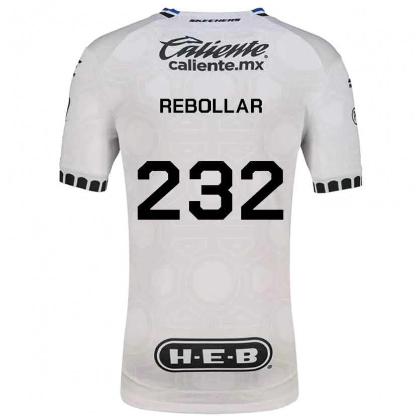 Danxen Pánské Jonathan Rebollar #232 Bílá Černá Modrá Domů Hráčské Dresy 2026/27 Dres