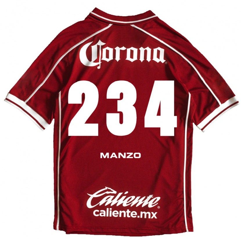 Danxen Pánské Sergio Manzo #234 Bílá Červená Domů Hráčské Dresy 2026/27 Dres
