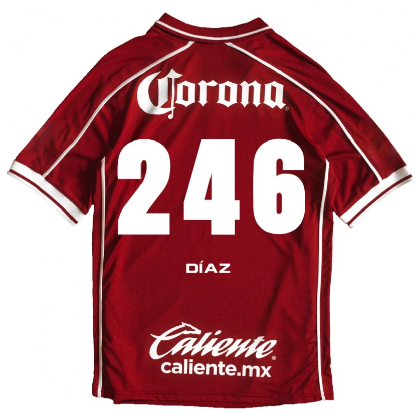 Danxen Pánské César Díaz #246 Bílá Červená Domů Hráčské Dresy 2026/27 Dres